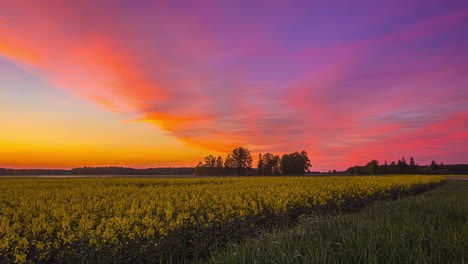 Cielo-De-Colores-Dramáticos-Al-Final-De-La-Tarde