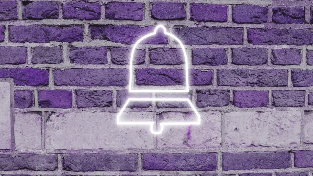 pulgares hacia abajo signo de neón en la pared de ladrillo 4k