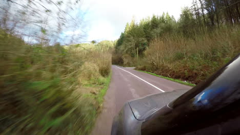 person filming the drive of the car