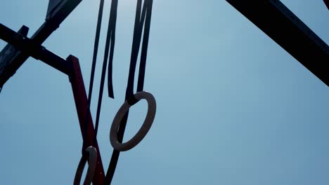 gymnastic rings details before a crossfit competition