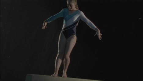 gymnast girl performing