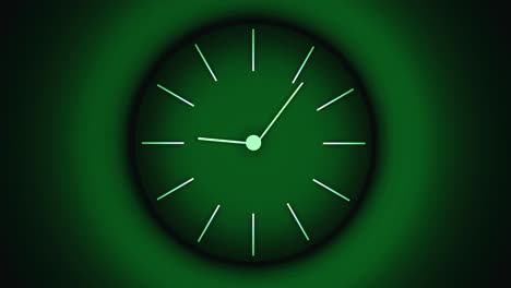 green wall clock