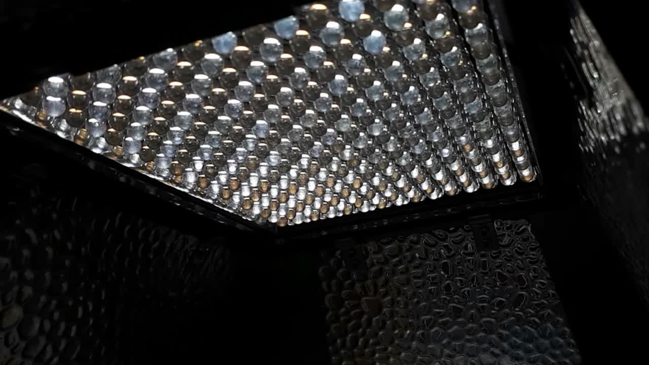 primer plano del panel de luz led en movimiento-2