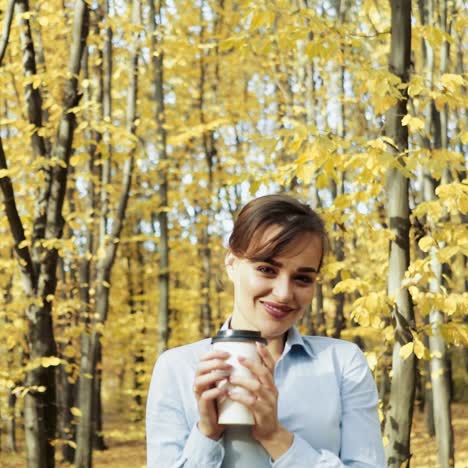 woman with cup of coffee
