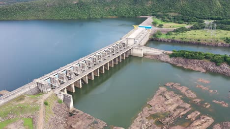 aerial view of hydroelectric plant in the amazon region, lajeado, tocantins, brazil