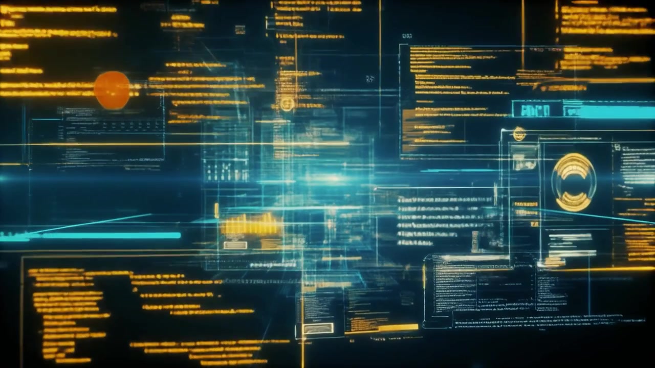 Abstract Digital Interface with Floating Data and Code