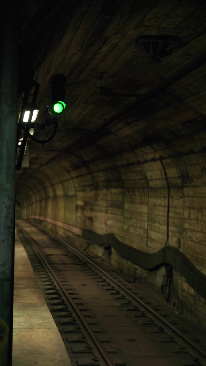 Green light for the Naples subway metro railway train in Italy