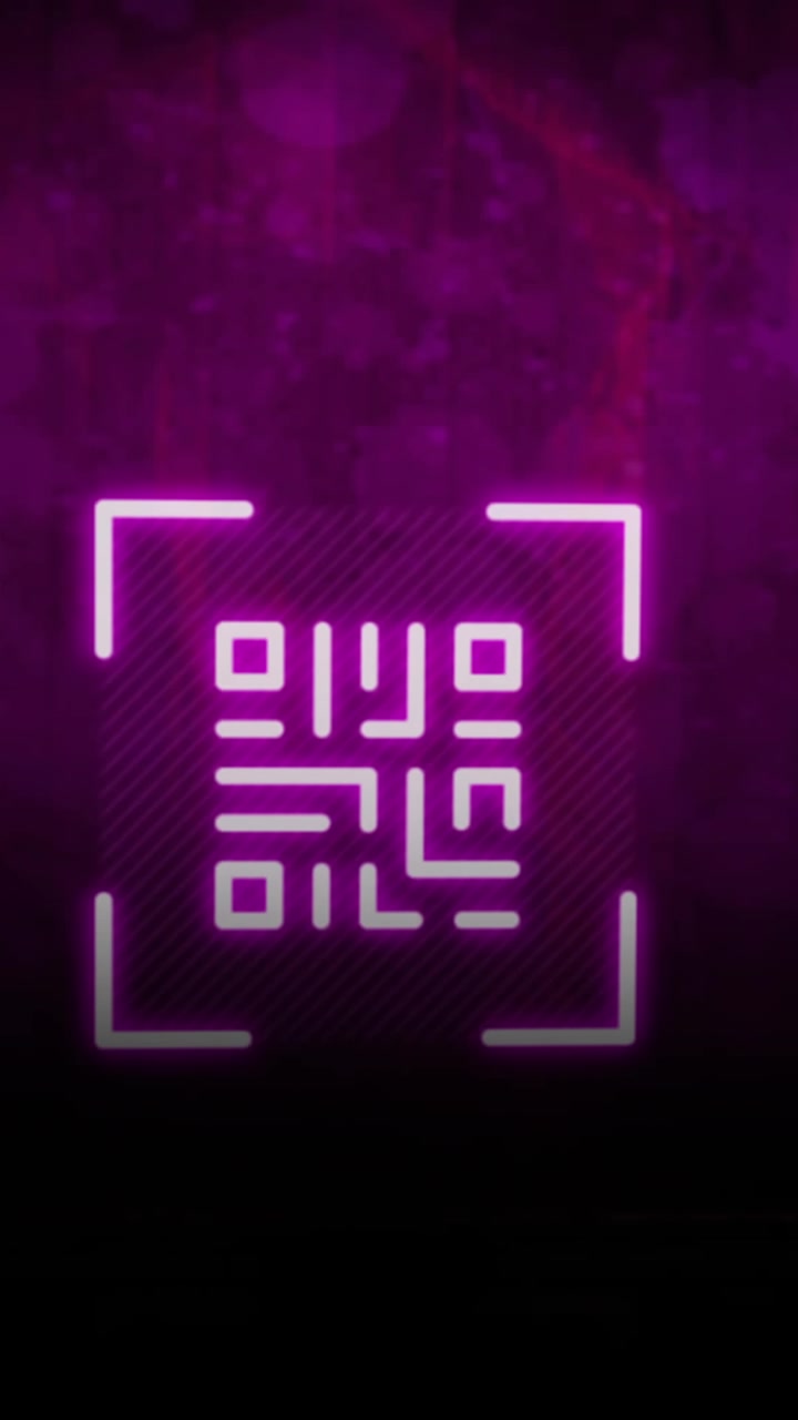 Animation of illuminated barcode with lines against abstract background
