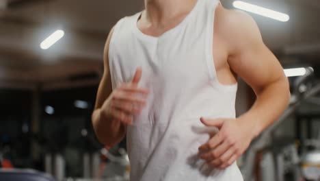 man working out in a gym