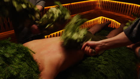 traditional sauna back treatment