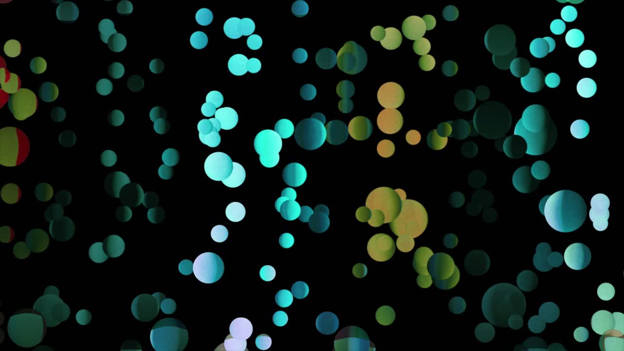 Abstract Colorful Circles on Black Background