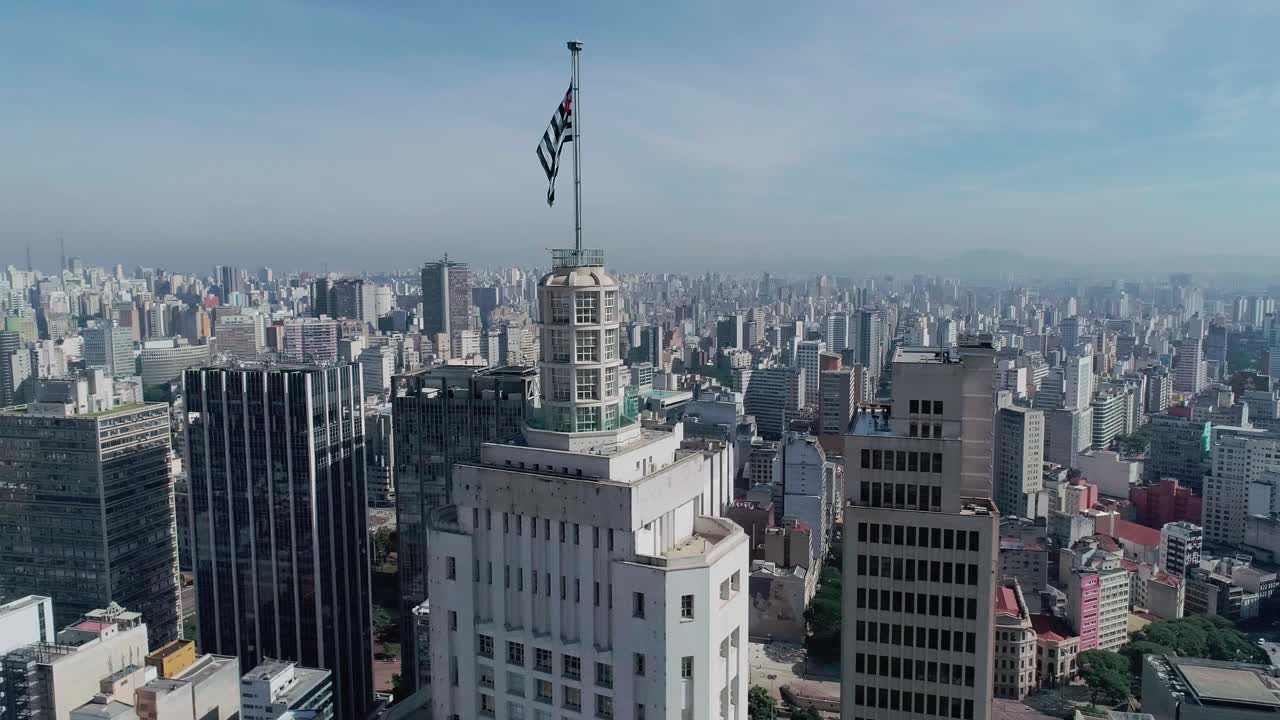 Vista aerea del paesaggio urbano di San Paolo
