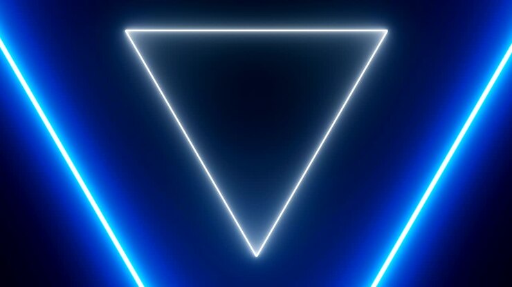 Abstract background with neon triangles Seamless loop