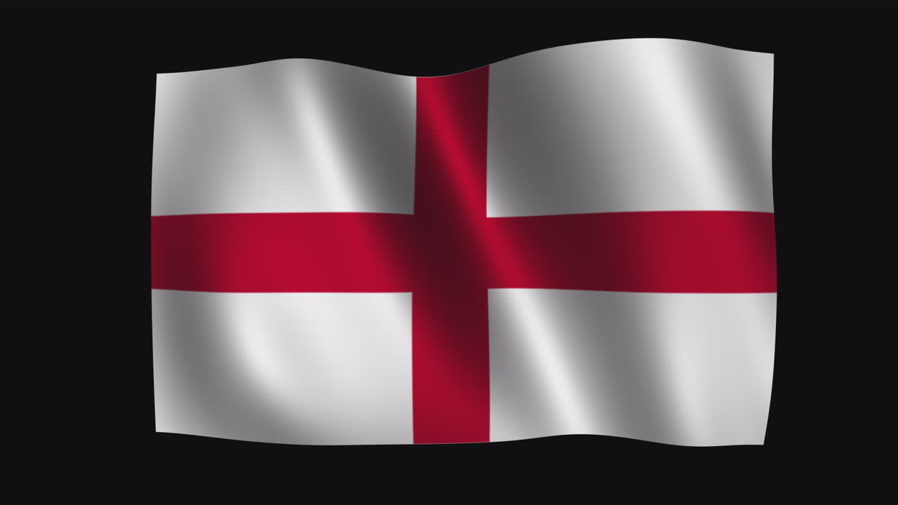 Englands flagg vaier på svart bakgrunn