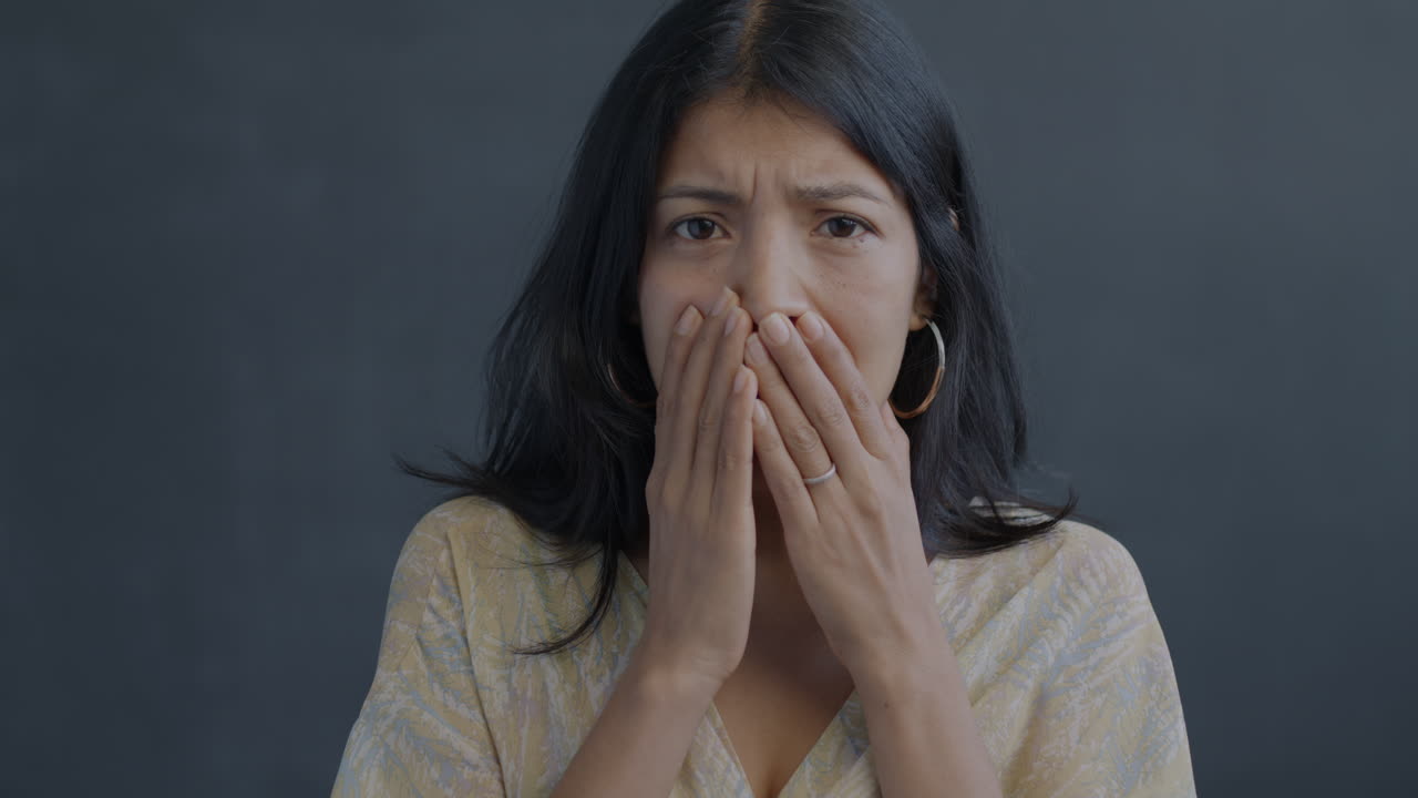 Woman expressing surprise or shock