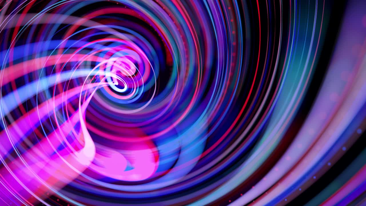 flujo de luz bg en 4k. fondo en bucle abstracto con senderos de luz, flujo de líneas de neón rojo azul en el espacio se mueven para formar formas en espiral en bucle. fondo de diseño de movimiento moderno de moda.
