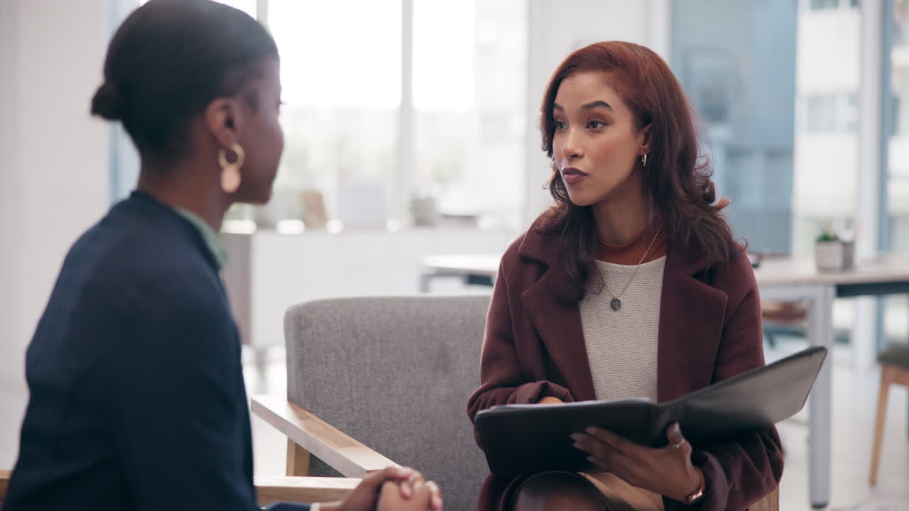Two women in a business meeting