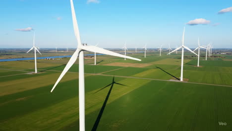 wind farm over farmland