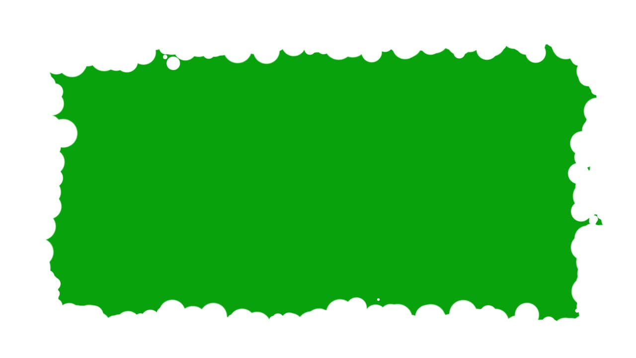 녹색 화면 배경으로  구름 프레임 모션 그래픽