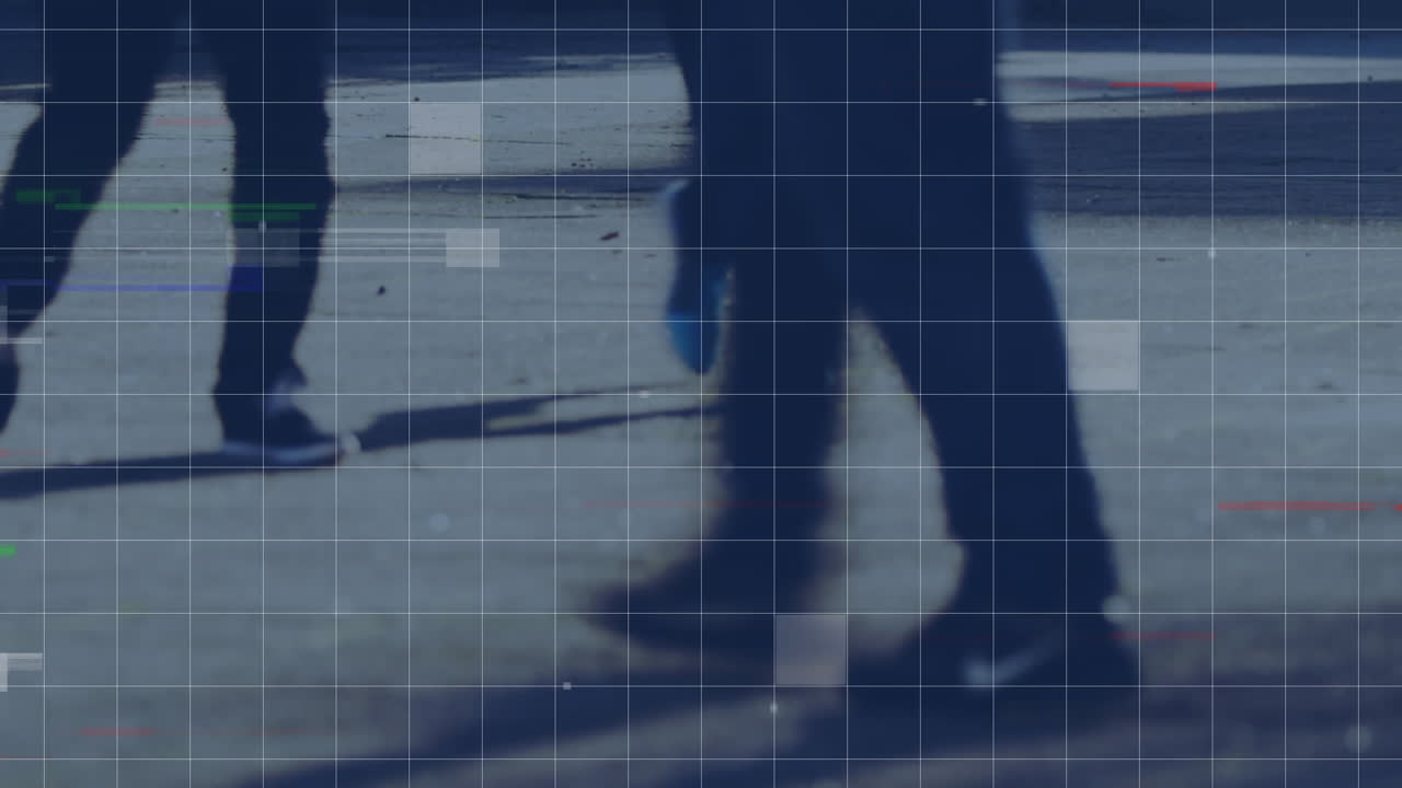 viajeros ocupados en la calle de la ciudad