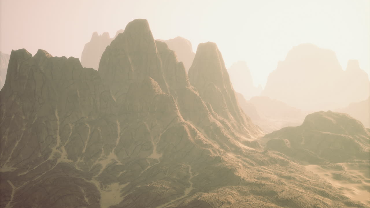 Majestic mountains illuminated by the soft glow of early morning sunlight