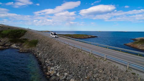 atlantic ocean road aerial footage norway