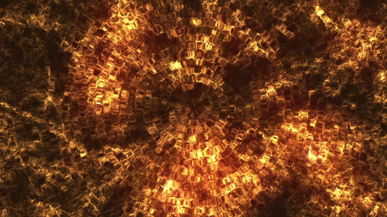 patrón circular dorado abstracto