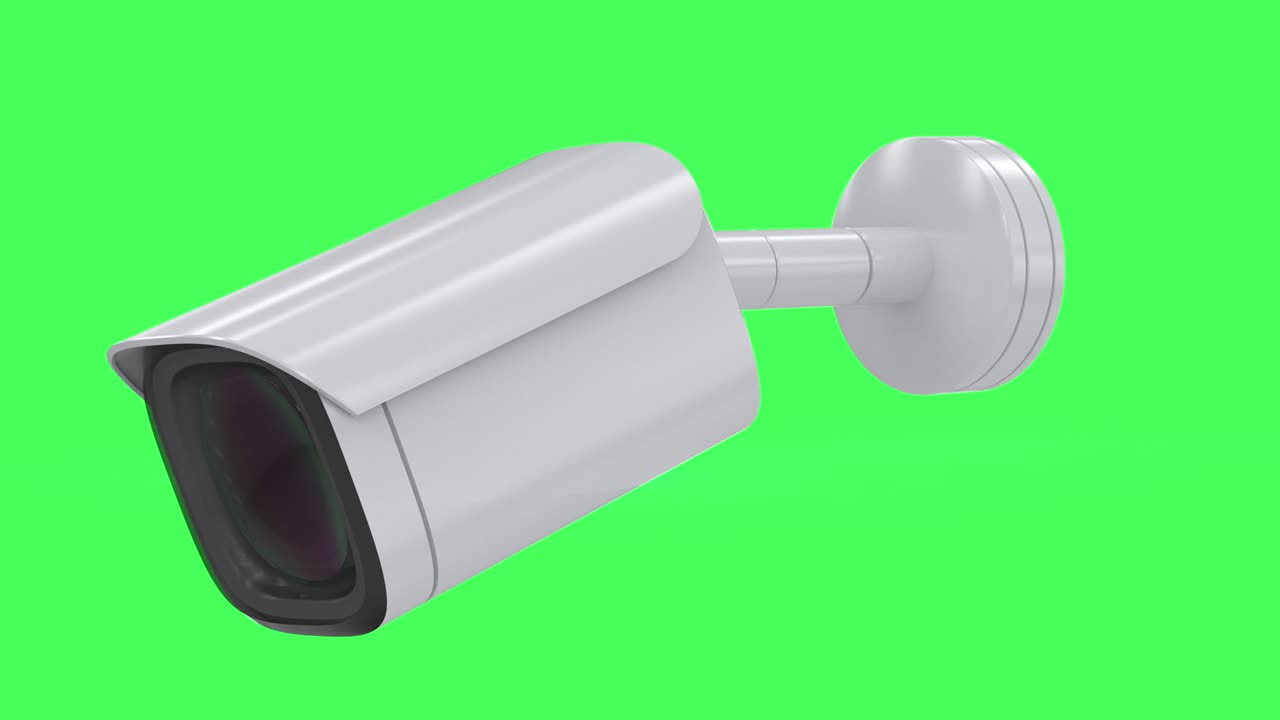 cámara de seguridad en pantalla verde