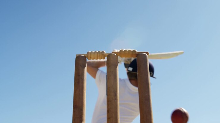 Battitore che viene eliminato 'bowled' durante una partita di cricket