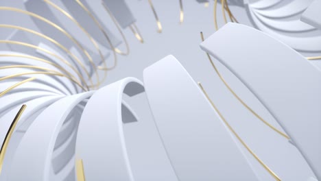 회전하는 기하학적 모양. 추상적인 배경