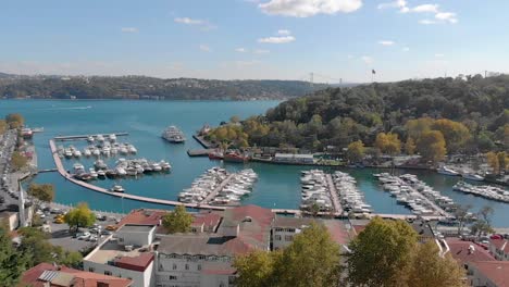 Aéreo:-Vista-Del-Mar-Del-Bósforo-En-Estambul