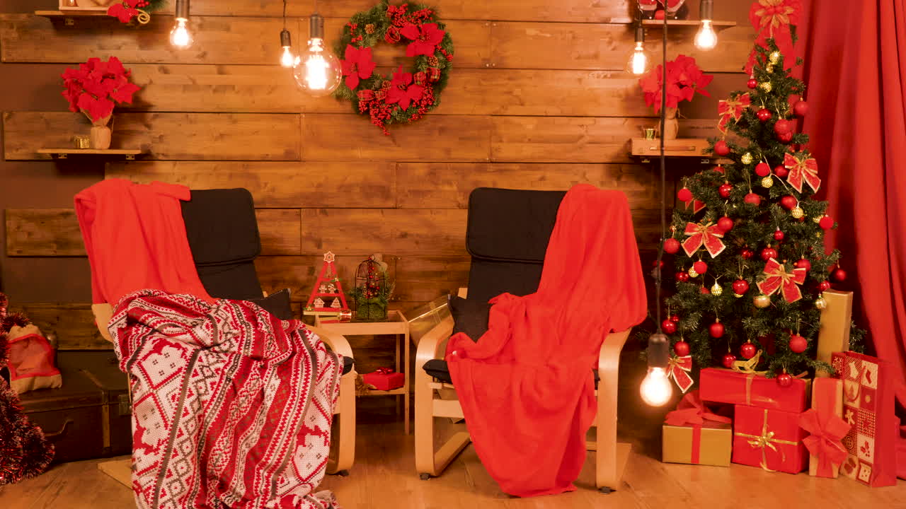 Праздничная рождественская гостиная