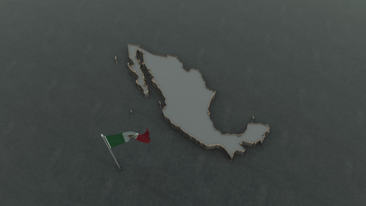 멕시코 지도와 발 배경 4k