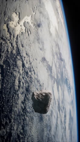 asteroid near earth - spacecraft perspective