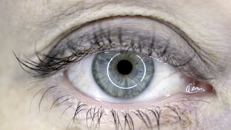 los ojos de la chica de cerca.