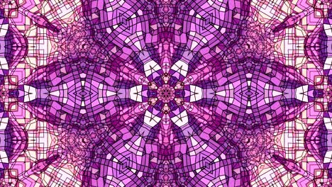 low poly geometric abstract background as a moving stained glass or kaleidoscope effect in 4k. Loop 3d animation, seamless footage in popular low poly style. Violet color V6