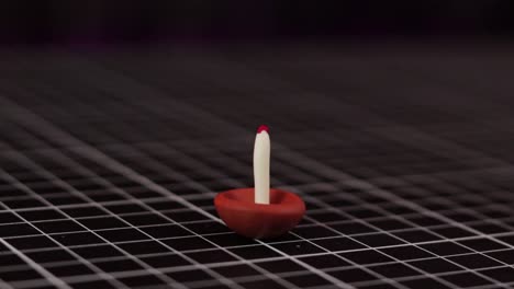 mini candle made of cold porcelain clay.