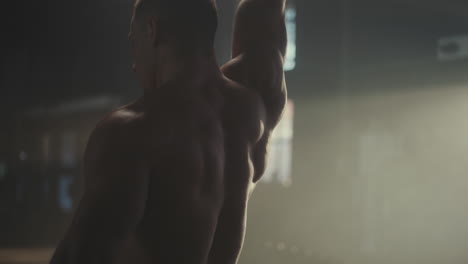 Muscular Man in Workout Pose