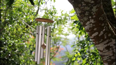 wind chime hanging from a tree