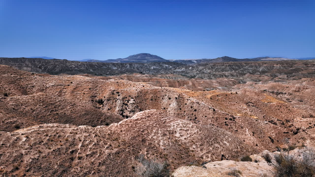 Panoramic timelapse of the Gorafe desert in Granada, Andalusia, Spain