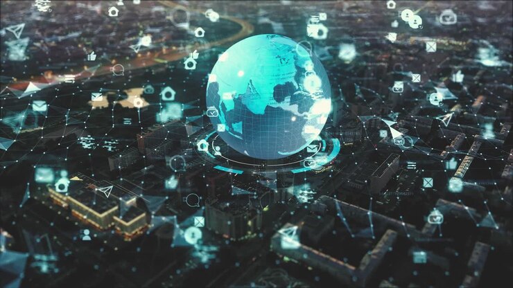 paisagem urbana da rede global