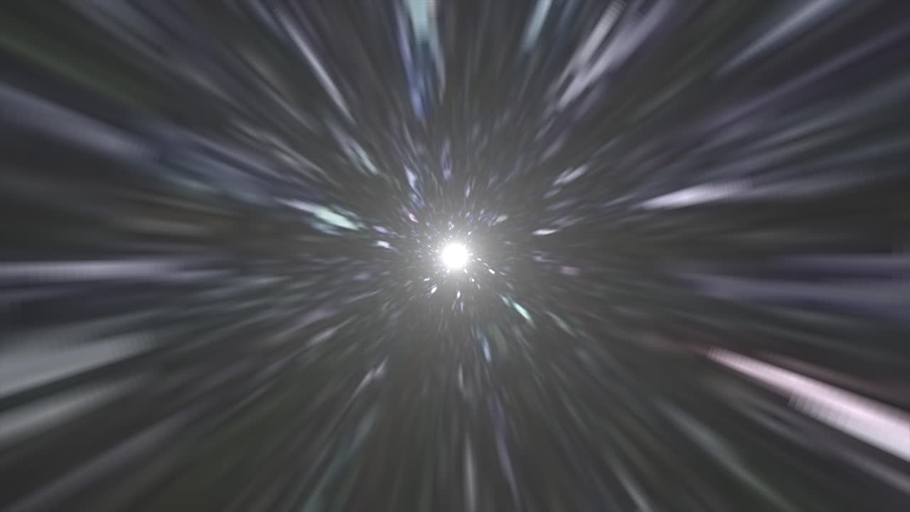 Hyperdrive jump through stars, light speed effect