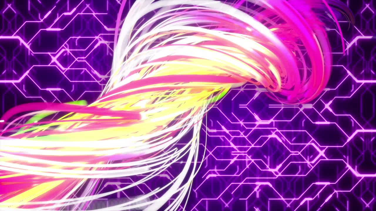 animación de formas a través de una red de conexiones