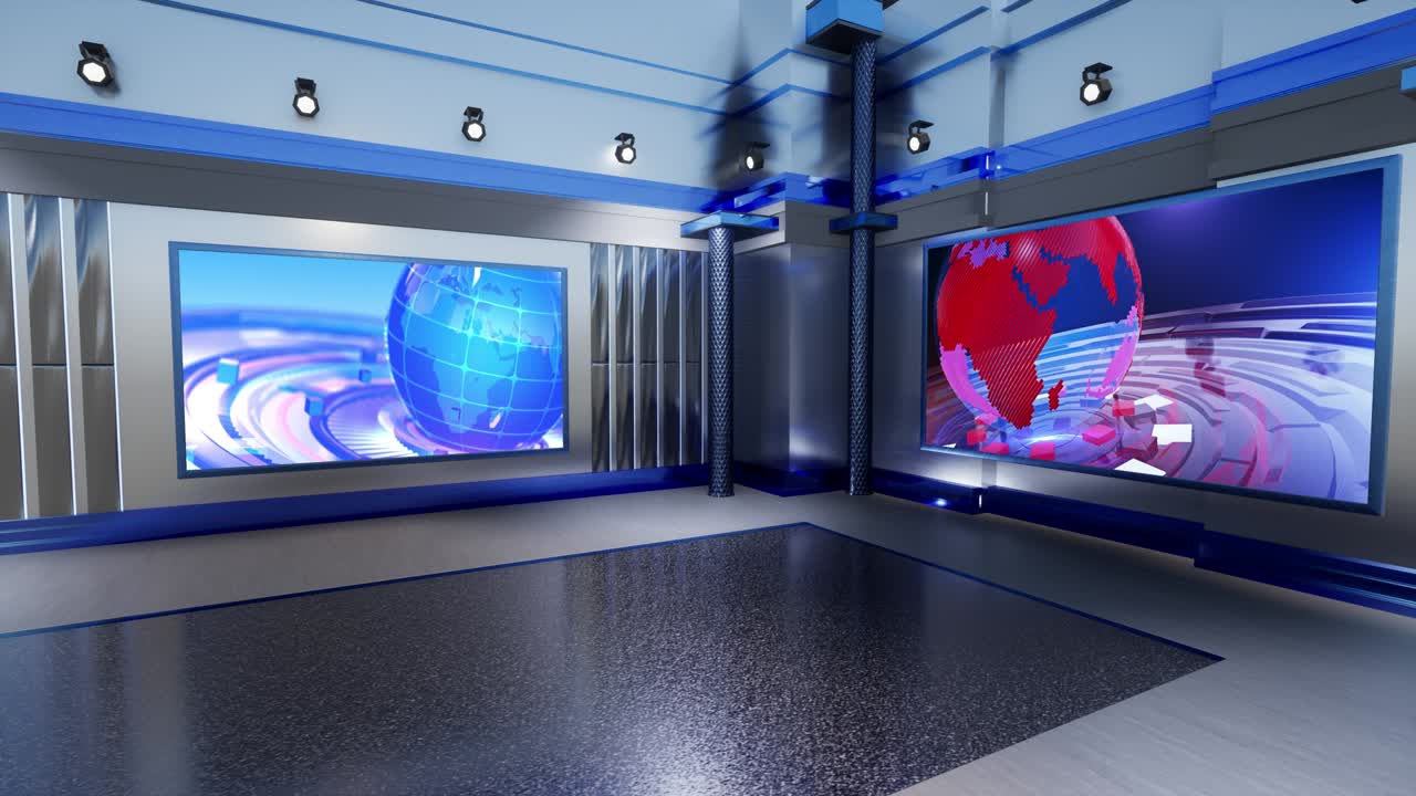 3D 가상 TV 스튜디오 뉴스