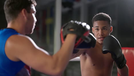 sesión de entrenamiento de boxeo