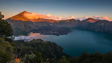 mount rinjani is the second highest volcano in indonesia, second only to mount kerinci on sumatra, and it dominates the landscape of the relatively small island of lombok