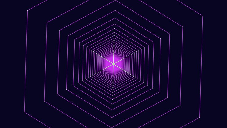 Purple maze with white dot a 3d journey to the center