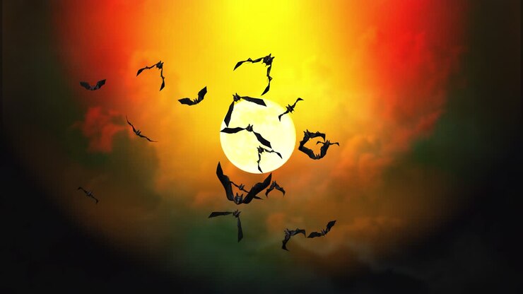 Flying bats animation on green screen flying bats animation with black alpha matte halloween bats on