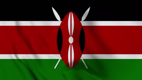 kenya flag seamless waving animation