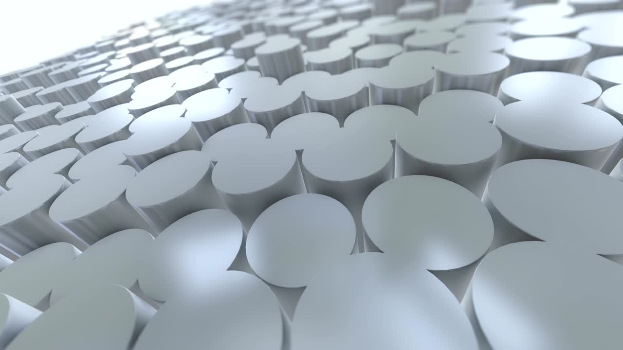 fondo de movimiento abstracto de círculos 3d oscuros brillantes que se mueven al azar